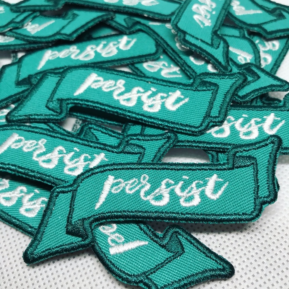 Teal Persist Iron On Patch!